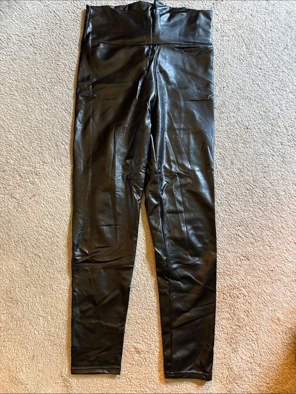 Black Faux Leather Pants